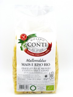 Organic mais and rice Malloreddus